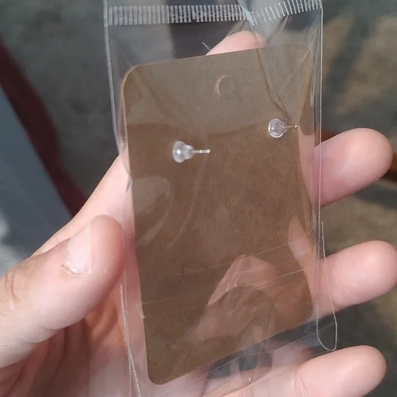 Silver Vintage Western Cowboy Boot Stud Earrings - Picture 2 of 2